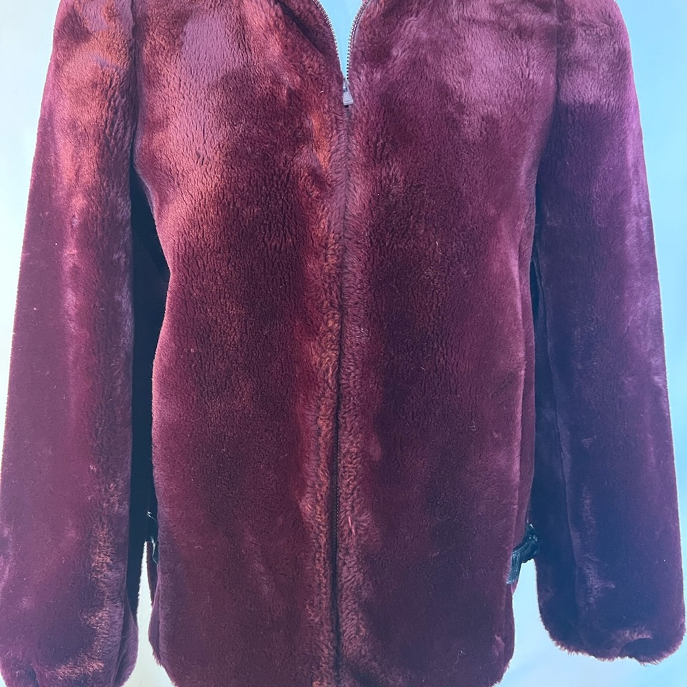 Vtg Sasson Juniors Sz 9 Full Zip Faux Fur Coat - Picture 8 of 16